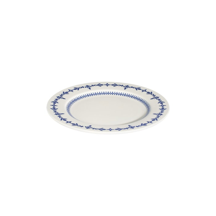 Hermia Blue Orbit Bonsai Juego de Cena de 24 Piezas en Blanco y Azul